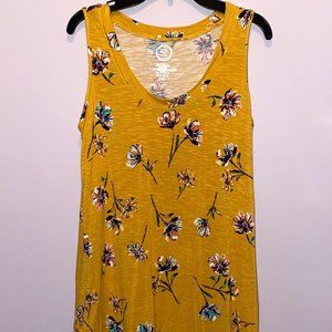 Yellow Floral Maurices Tank Top
